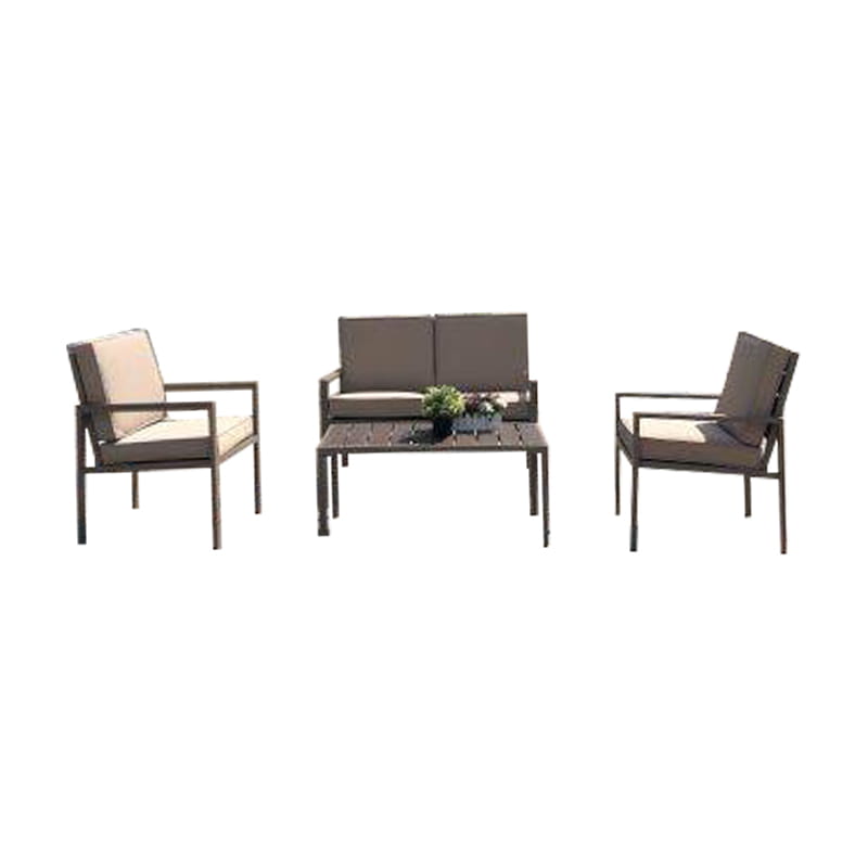 Blow Mould Wood Grain Patio Sofa Set